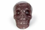 Realistic Strawberry Quartz Crystal Skull #381936-1